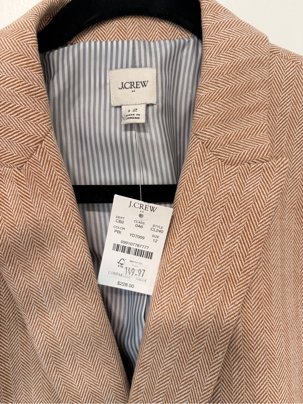 J. Crew Cream Textured Women's Blazer!!! - Picture 5 of 6